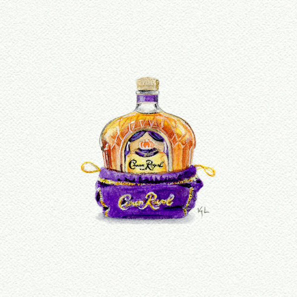 Crown Royal Miniature watercolor reproduction by Karen Libecap