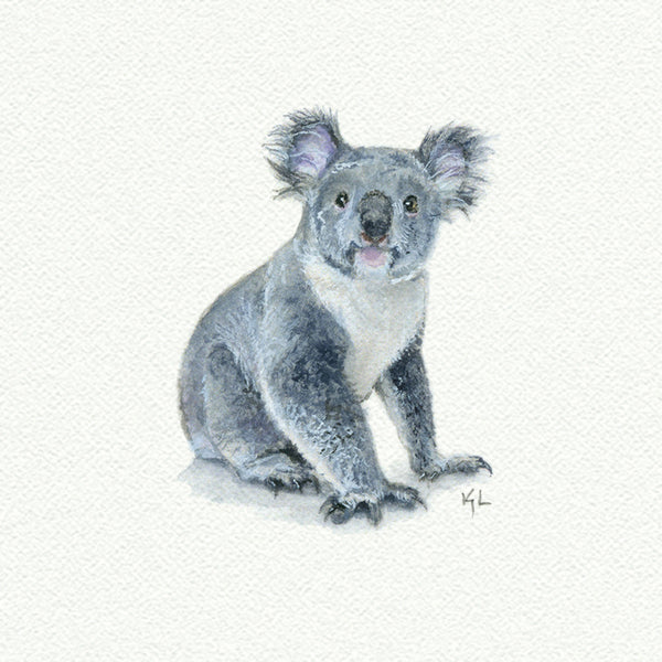 Koala Bear Miniature watercolor reproduction by Karen Libecap