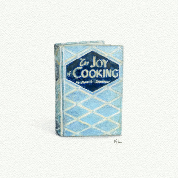 The Joy of Cooking Miniature watercolor reproduction by Karen Libecap